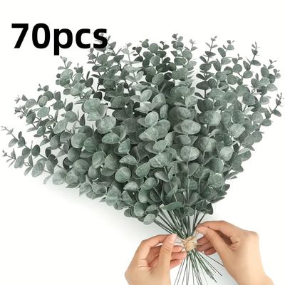TEMU No-maintenance, Realistic Artificial Eucalyptus 70/90 - Home Decor, Weddings, , 's Day, Easter Crafts | Tabletop Plastic Plant Image