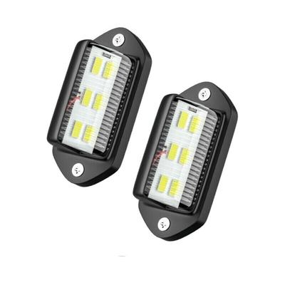 2 Stück LED-Kennzeichenleuchte, wasserdicht, 6 SMD-LED-Rückleuchten, Kennzeichenleuchte für 12 V/24 Image