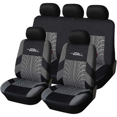 Grauer vollständiger Autositzbezug, vorderer Schalensitzbezug, Autositzbezüge-Set mit geteilter Image