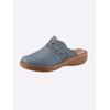 Clog CASUAL LOOKS, Damen, Gr. 39, blau (taubenblau), Glattleder, Schuhe