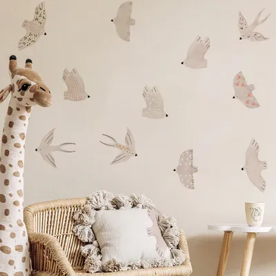 Cartoon Vögel entfernbare Wanda uf kleber für Wohnkultur Kunst selbst klebende Fenster fliesen Image