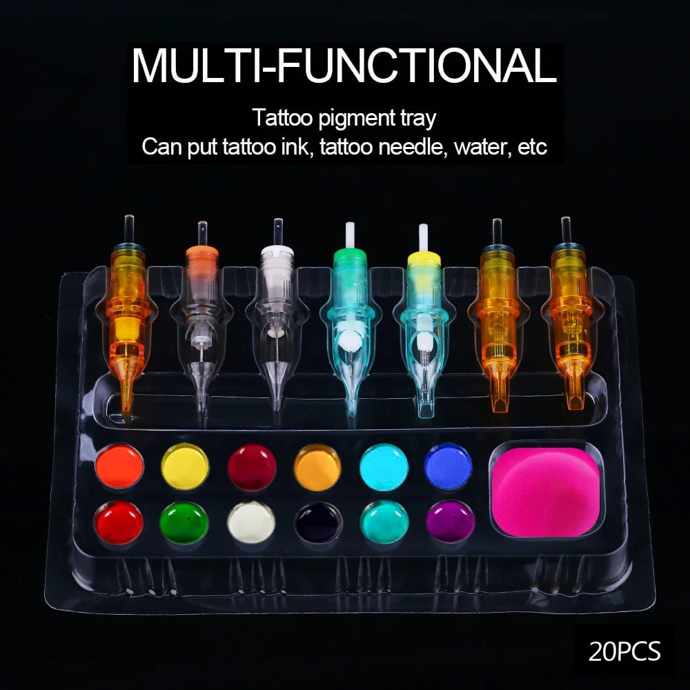 20Pcs Tattoo Patrone Halter Tattoo Ink Cup Halter Für Tattoo Ink Cups Stehen Nadel Halter Tinte Reinigung Tasse ﻿ Image