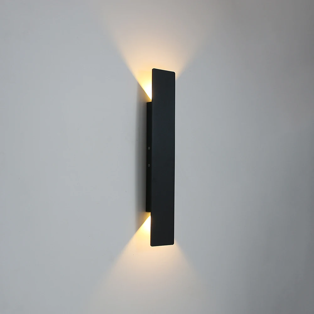 LED Wandleuchten Innenstreifen Aluminium Wandleuchten 6W 18W 24W LED Schwarz Weiß Wandleuchte Schlafzimmer Wohnzimmer Hintergrundleuchten