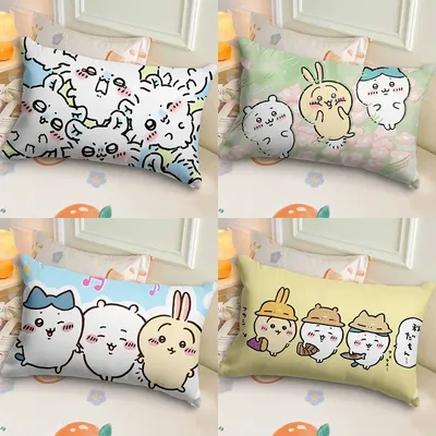 Niedliche Cartoon Chiikawa Kissen bezüge Kinder Student schlafen Kissen bezüge Sofa kissen umfasst Image