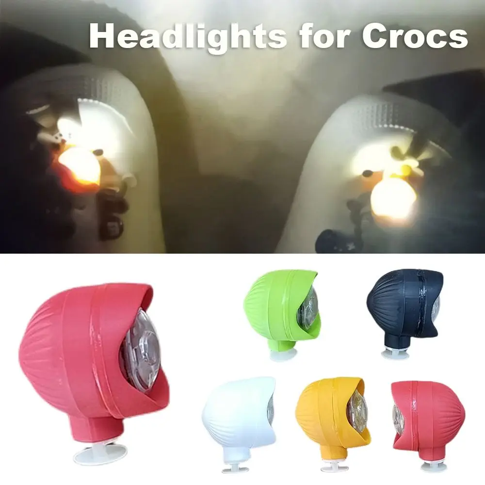 2 Stück LED-Scheinwerfer für Crocs Schuhbeleuchtung, Charm mit 3 Lichtmodi, Taschenlampenlichter, wasserdicht, für Erwachsene und Kinder, Nachtläufer Image