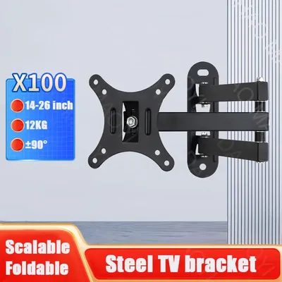 For RV Indoor Folding TV Hanger 14-26 Inch Monitor Stand Car RV Ceiling Lift Adjustable Kitchen Dining Caravan Room TV Holder