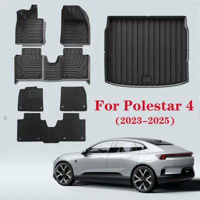 Car Floor Mats For Polestar 4 2023 2024 2025 Cargo Liner Mat Waterproof Non-slip Foot Pad LHD TPE Car Carpets Interior