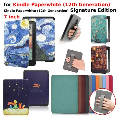 For Kindle Paperwhite 12th Generation Case 2024 Signature Edition 7 inch Leather Case with Hand