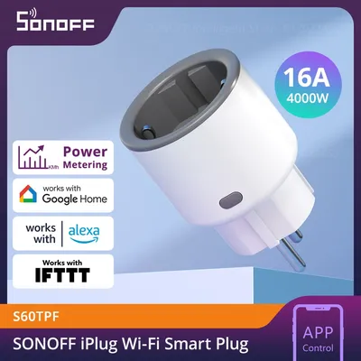 SONOFF iPlug S60 EU/UK Wi-Fi Smart Socket Overload Protection Timer Smart Scene Remote Control via