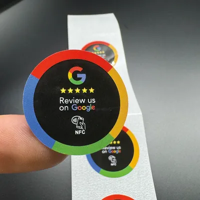 NFC Tags Review Us On Google NFC Tap Review Sticker Tags 30mm Waterproof Google Review Sticker