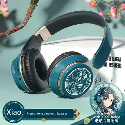 Cosplay Prop Genshin Impact Xiao Beelzebul Wireless Wired 2 in1 Bluetooth Headset Game Character