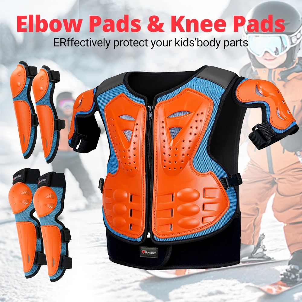 HEROBIKER enfants armure veste colonne vertébrale poitrine équipement de Protection Motocross Skateboard Moto veste Moto équipement Moto enfants armure
