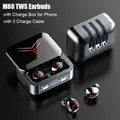 Auricolare Bluetooth wireless M88 TWS con scatola di ricarica a 3 cavi Display a LED Auricolari con