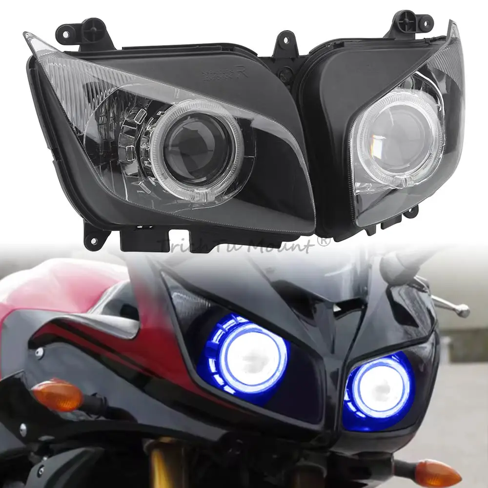 Moto HA CONDOTTO LA Luce Faro Personalizzato HID Gruppo Faro Lo/Hi Fascio Faro faro moto Per Yamaha FZ1 FZ-1S Fazer 2006-2015