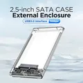 Custodia per disco rigido esterno trasparente HDD SSD da 2,5 pollici Custodia per unità da micro-B a USB 3.1 da 4 TB compatibile con PC portatile UASP SATA III