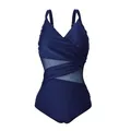 2025 Nuovo costume da bagno intero sexy taglie forti Donna Maglia patchwork Costumi da bagno Costumi da bagno vintage Costume da bagno estivo da spiaggia M-4XL