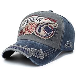 Unisex-Baseballkappe aus 100 % Baumwolle gewaschen verstellbar modisch Augenschutz für Reisen und Outdoor-Urlaub