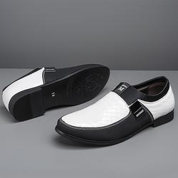 Slip-On-Loafer für Herren aus geprägtem Kunstleder mit elastischem Band und stilvollem Design – bequeme Freizeitschuhe