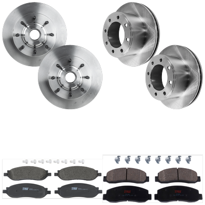 TRW Brake Disc and Pad Kit, Front Rear, KIT-073024-4292
