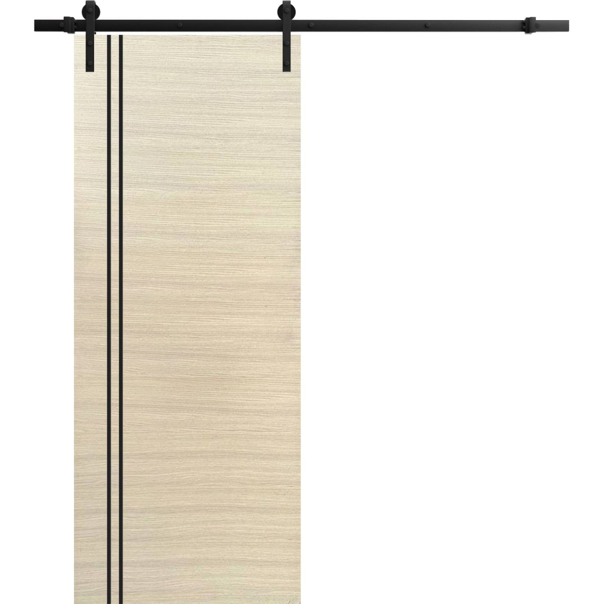 Sturdy Barn Door 18 x 80 Planum 0016 Natural Veneer with 6.6FT