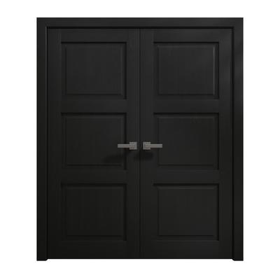 Interior Solid French Double Doors 36 x 80 inches