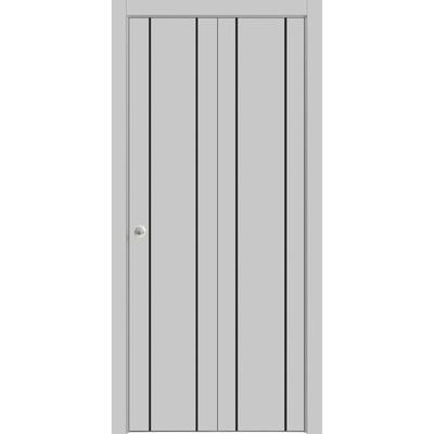Slab Barn Door Panel 28 x 80 Planum 0016 Grey Matte with Sturdy Finished