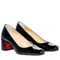 Black Patent Leather Women Pumps Red Sole Single Shoes Female High Heels Round Toe Shallow Office Lady Tacones Career Capable DE