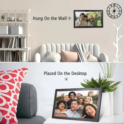 21.5 Inch WiFi Digital Photo Frame Cloud Digital Picture Frame IPS Screen Touch Control 32GB Storage