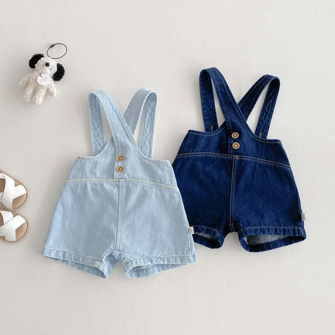 Baby Koreanische Version Sommer Denim Reine Baumwolle Overalls Baby Stilvolle Overall Casual Outdoor Vielseitige Shorts Image