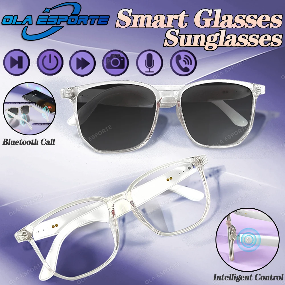 Intelligente Brille Bluetooth Anruf Musik Fernbedienung Kamera Smart Bluetooth Brille Fahrt Sport Wasserdichte Sonnenbrille Smartglasses Image