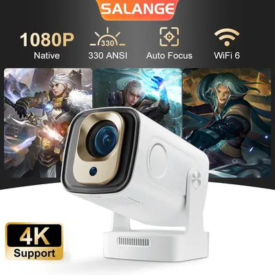 Salange HY260PRO Mini-Projektor 4K Video Native 1080P Android 11 Autofokus Wifi6 BT5.4 mit Google Bluetooth Sprachassistent Image