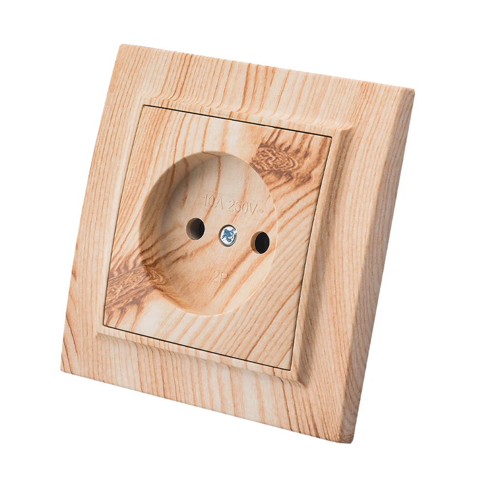 Wesa holz steckdose eu standard elektrisches outlett nicht geschliffene wand oberfläche steckdosen stecker flamm hemmende sprüh farbe kunststoff