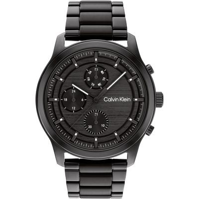 Multifunktionsuhr CALVIN KLEIN "SPORT MULTI-FUNCTION", schwarz, Armbanduhren, Herren, Quarzuhr, Armbanduhr, Herrenuhr, Datum, Edelstahlarmband Image