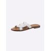 Pantolette HEINE, Damen, Gr. 39, weiß, Leder, Rindsleder, Leder, modisch, Schuhe
