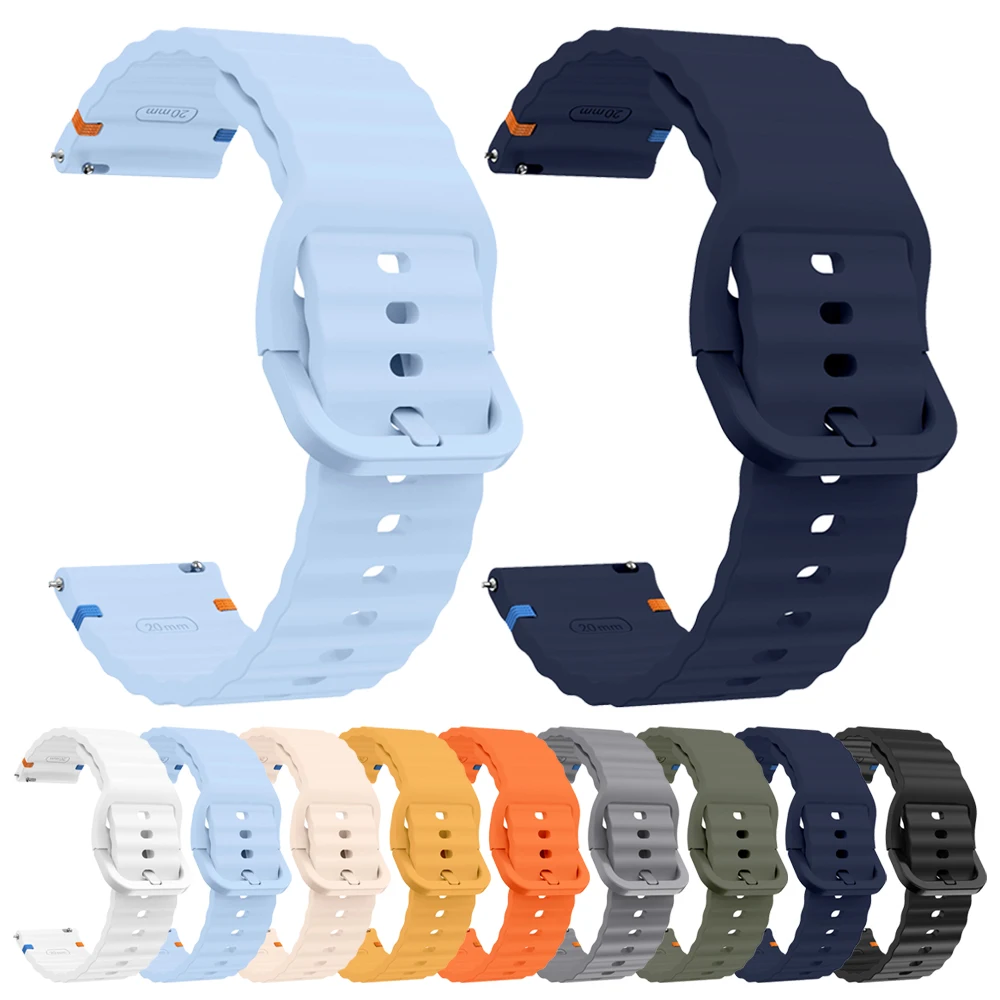 20 mm 22 mm Uhren-Silikonband für TicWatch Pro 3 Ultra, Armband für TicWatch GTW/GTX/S2/E2/E3/GTH, weiches Ersatz-Sportarmband Image