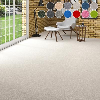 Teppichboden MY HOME "Zephyra, Schlinge, Made in Netherlands", beige (creme), B:400cm H:8mm L:150cm, Kunstfaser, Teppiche, Uni Farben, Breite 400 cm, Schlinge, strapazierfähig Image