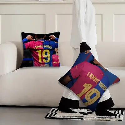 Fußball 19-Spieler L-LaminES Y-YamalES Kissenbezug Wohnzimmer Kopfteil Büro Schlafzimmer Kissen Sofa Image