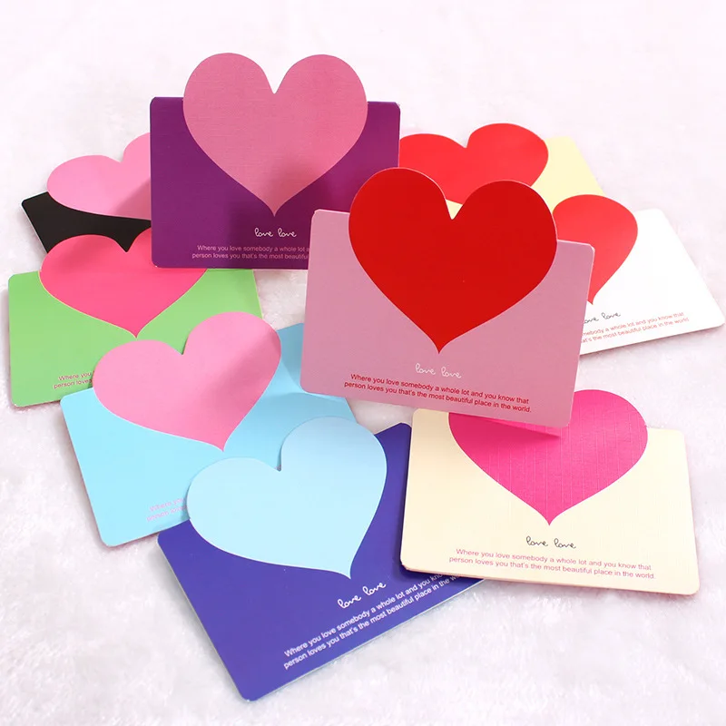 40 Stück Romantische LIEBE Herz Postkarte Grußkarte Valentinstag Geschenkkarte Hochzeitseinladungen Karte Danke Nachrichtenkarten Image