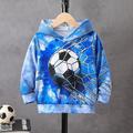 Ragazzi 3D Football Felpa con cappuccio Pullover Manica lunga Stampa 3D Autunno Inverno Moda Streetwear Fresco Poliestere Bambini All'aperto Casual Quotidiano Vestibilità regolare