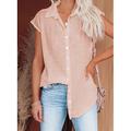 Camicia da donna alla moda quotidiana con bottoni semplici colletto a camicia e vestibilità regolare