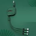 Cavo di ricarica multiplo da 3 9 piedi USB A a Lightning micro USB C Ricarica rapida 3 in 1 Magnetico 540 Rotazione per Samsung iPhone Accessorio per telefono