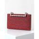Clutch Elegante da Donna con Glitter Manico in Strass e Catena Dorata per Feste Sera Matrimoni ed Eventi Formali