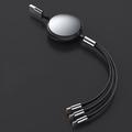 Cavo di ricarica retrattile 3 in 1 super veloce da 100 W per Apple Android Type-C USB multifunzionale per telefoni cellulari