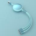 Cavo di ricarica retrattile 3 in 1 super veloce da 100 W per Apple Android Type-C USB multifunzionale per telefoni cellulari