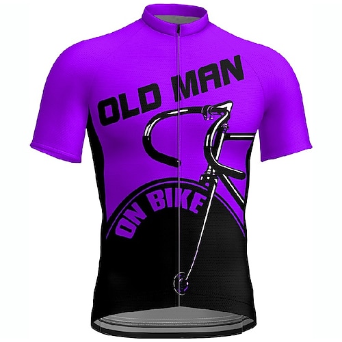 Herren Radtrikot Buchstaben Zahlen Kurzarm Fahhrad T-Shirt Trikot mit 3 Gesäßtaschen Mountainbike MTB Schnelltrocknend Anatomisches Design Feuchtigkeitsableitend Atmungsaktiv Sport Gelb Rot Blau Image