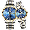 Montre de luxe OPK 6023 Quartz avec échelle romaine et diamants pour hommes et femmes étanche double calendrier horloge originale.