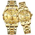 Montre de luxe OPK 6023 Quartz avec échelle romaine et diamants pour hommes et femmes étanche double calendrier horloge originale.