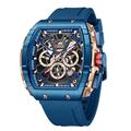 Montre à quartz pour homme créative à la mode business avec chronographe lumineux et calendrier.