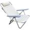Sedia Sdraio Spiaggina Mare Reclinabile In Ferro Cuscino Crema Campeggio Giardino 046039 - - Trade