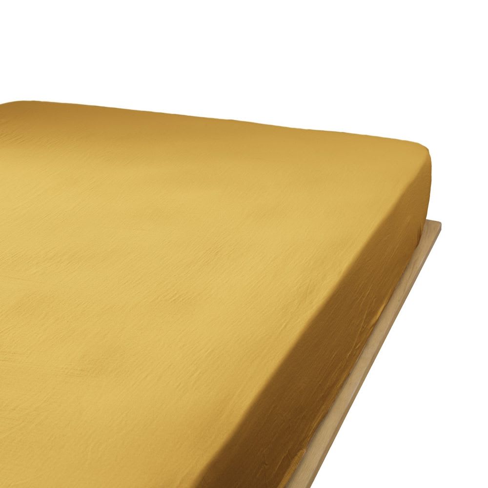 Drap housse gaze de coton unie 200x200 cm